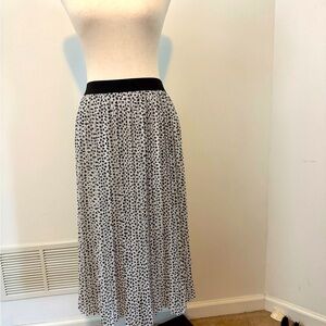 Rachel Zoe Black and White Patterned A-Line Skirt